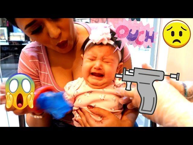 BABY GETS EARS PIERCED (SHE CRIED SO MUCH!!)