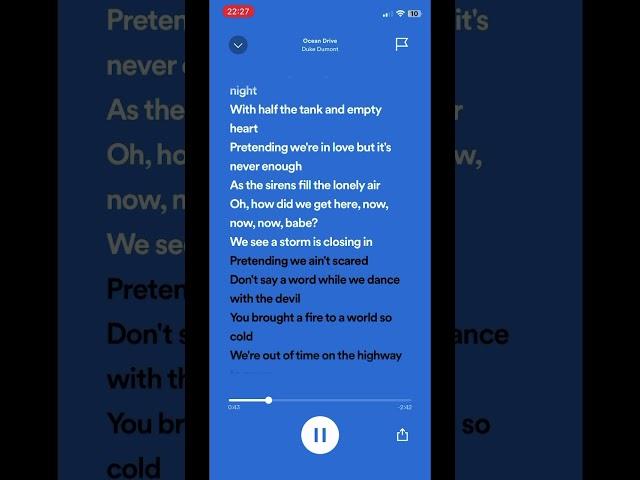 #oceandrive #dukedumont #spotifylyrics #karaoke #viral #trending #shorts