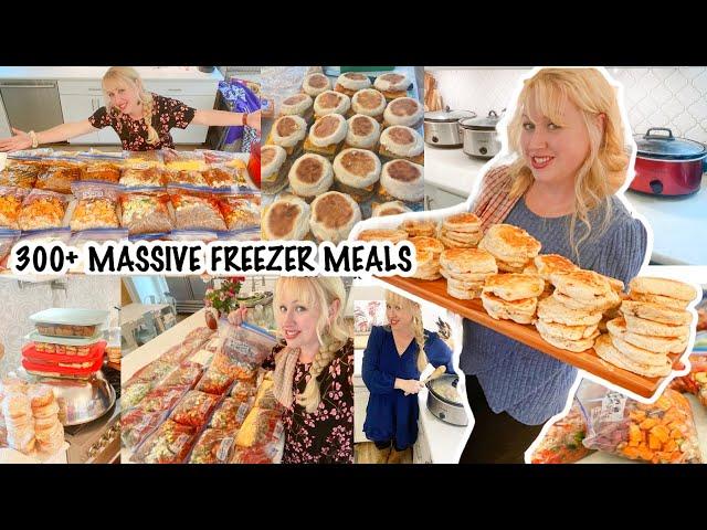 HUMONGOUS FREEZER COOKING Recipe Compilation Making 300 Large Freezer Meals to Fill My Freezers!