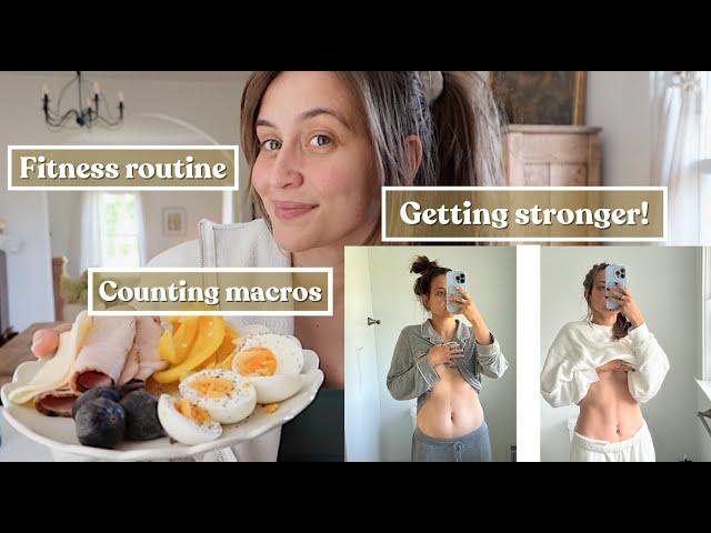 WHAT I EAT + WORKOUT ROUTINE | postpartum fitness journey