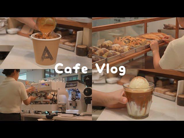 CAFE VLOG ️ Barista working at cafe in a peaceful morning, Hello Summer