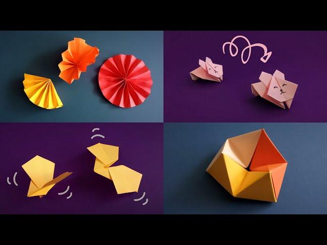 4 идеи для оригами: Антистресс игрушки из бумаги без клея • Origami Antistress Fidget Toys