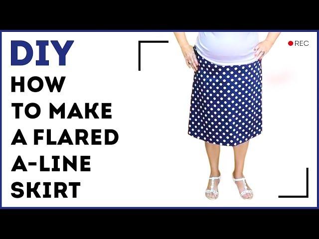 DIY: How to make a flared A-line skirt. Making a pattern for an A-line skirt. Sewing tutorial.