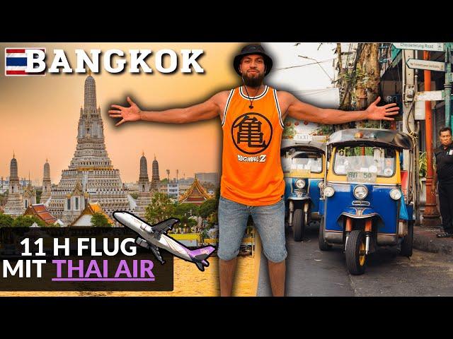 ICH FLIEGE ZUM ERSTEN MAL nach BANGKOK ! | 11 STUNDEN FLUG MIT THAIAIR  | Travel Vlog | Tolunay