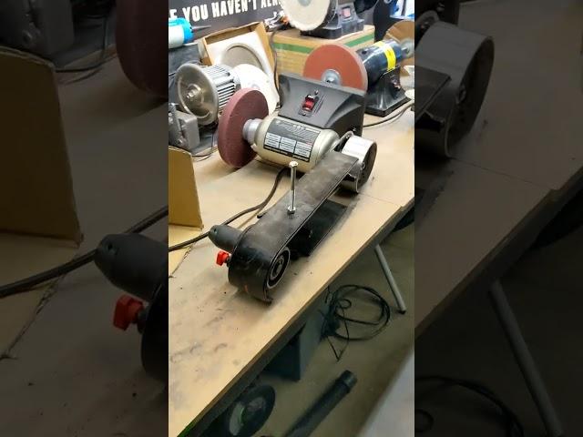 Bucktool 2x42 MODIFIED to Run Scotch-Brite belts!