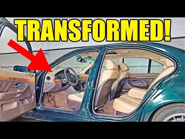 Restoring A Rare and Totally DESTROYED E39 BMW Interior For $200! Super Satisfying Transformation!