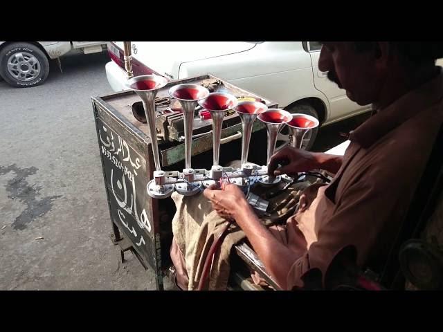 I Bought a new musical 12v air pressure horn. (Pakistan #gujar khan)