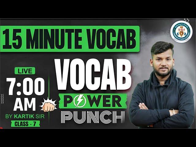 English Vocab Most Important Vocabulary Words for All Competitive Exams #7 Vocab Show by Kartik Sir