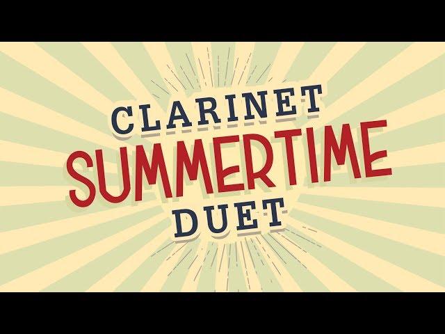 Summertime  Intermediate Jazz Clarinet Duet - Music on screen