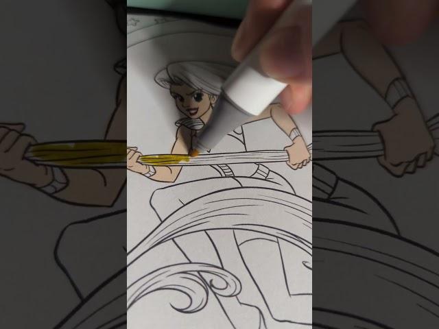 Rapunzel as a superhero | Pop Culture Reimagined by Mei Yu #coloring #tangled #disney #fyp