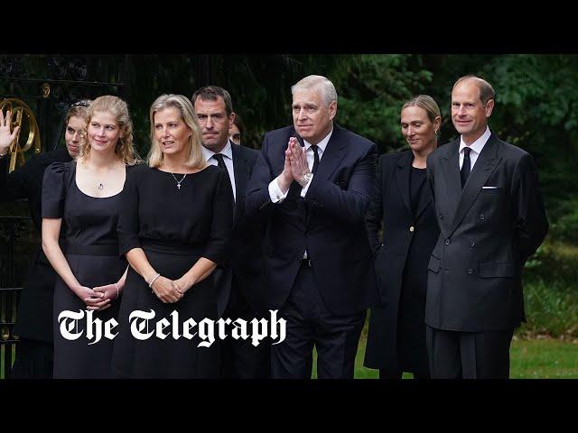 Royal family greet mourners gathered at Balmoral on day of the King’s accession