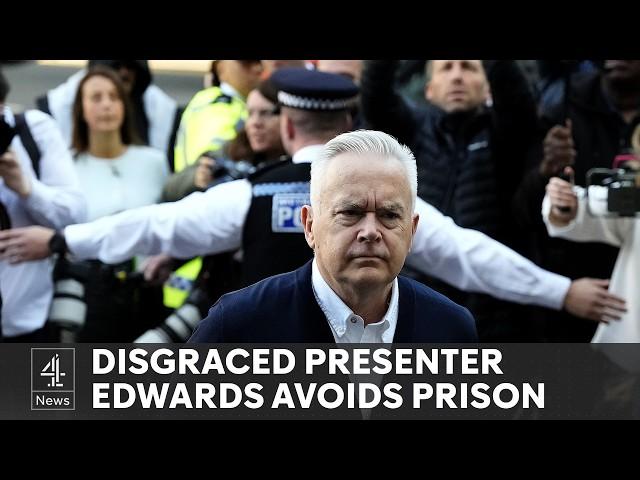 Former BBC presenter Huw Edwards given six month suspended jail sentence