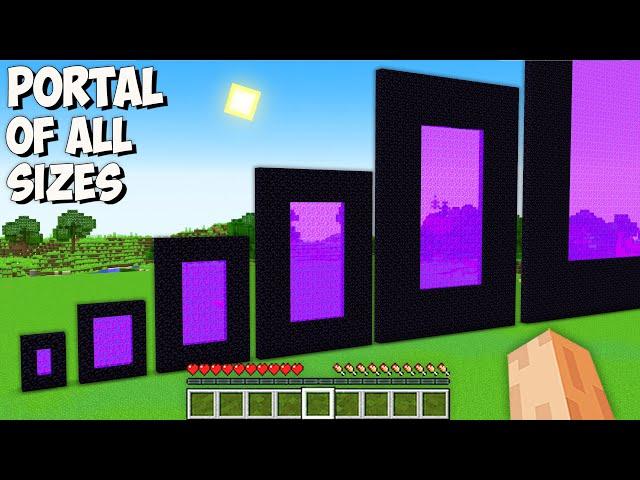 I found NETHER PORTAL of ALL SIZES in Minecraft! SMALLEST PORTAL vs BIGGEST PORTAL!