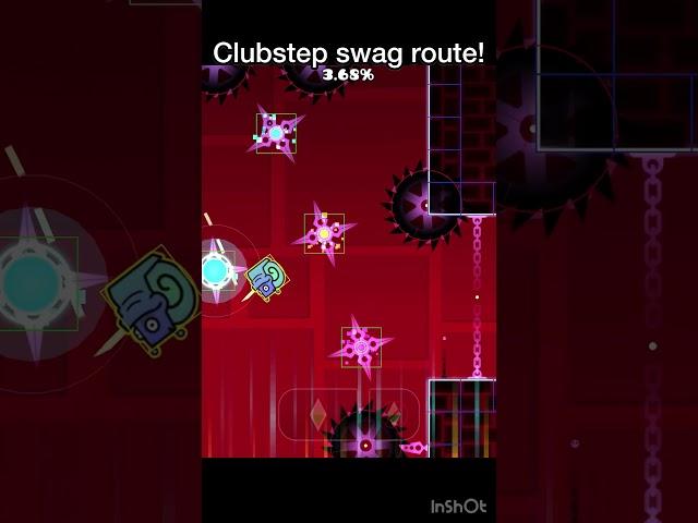 Clubstep secret way! (Swag route) #geometrydash #gd #shorts