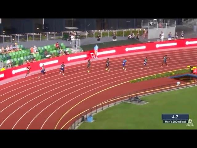 17 year old Erriyon Knighton qualifies for the Olympic games in the 200m trials final