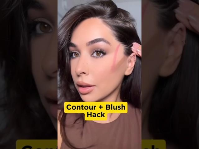 Contour+Blush Hack #shrots #hifzahani #contour #blush #beautyhacks #makeuphacks