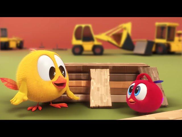 Canteiro de obras | Onde está Chicky? | Pintinha amarelinho | Coleção desenhos animados Infantil