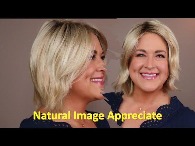 Natural Image Appreciate in the color Creamy Glow Rooted | Short bob with choppy layers