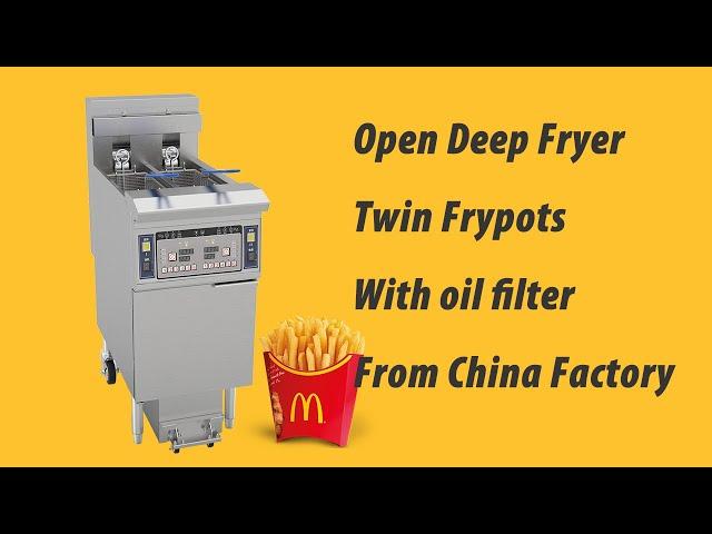 China Open deep fryer for French fries chips frying. Same Frymaster design.