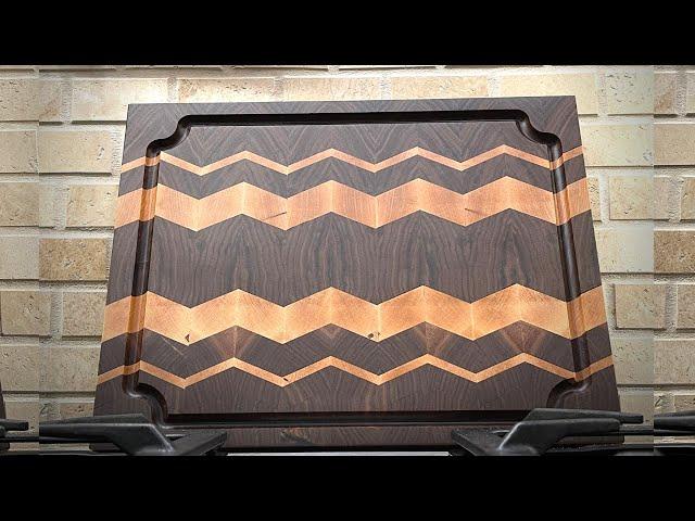 Chevron End Grain Cutting Board  |  Great DIY Kitchen Project