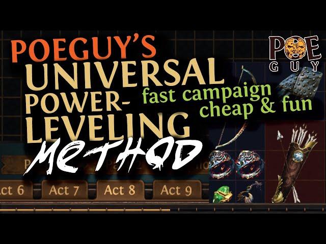 PoE 3.25 -  FAST CAMPAIGN COMPLETION // POEGUY's ULTIMATE POWER-LEVELING METHOD