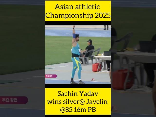 Sachin Yadav wins@silver with absence of Neeraj@Javalin@Asian athletic championship 2025