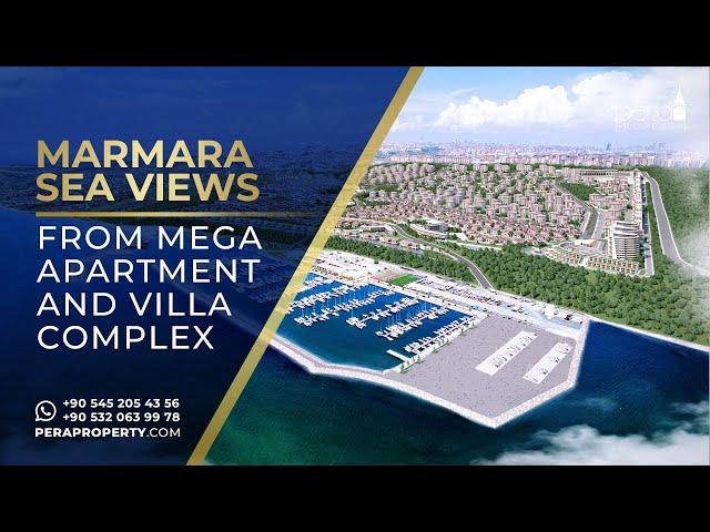 Marmara sea view from mega apartment and villa complex