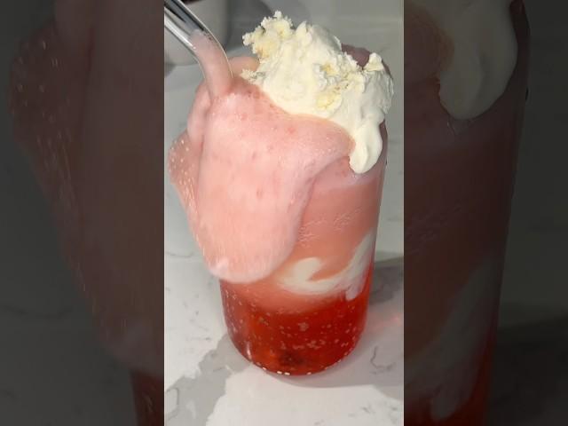 viral shirley temple ice cream float recipe  #shorts #easydessert #easyrecipe #viralrecipe