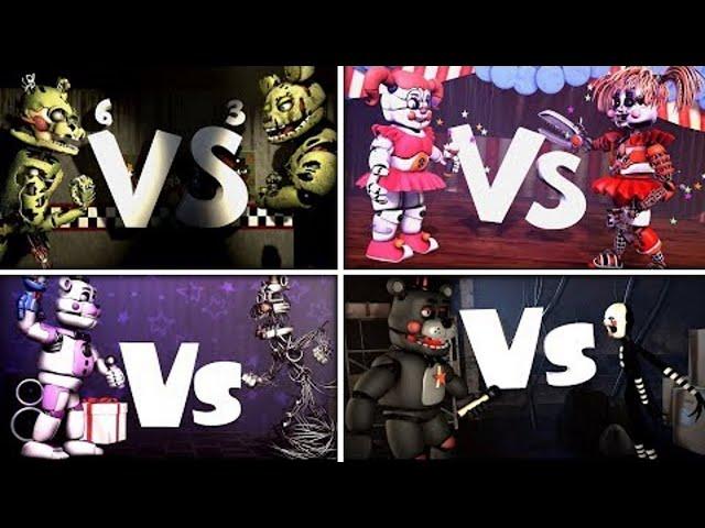 [FNAF/SFM] Old vs New (FNAF6 vs FNAF SL/2/3) - Part 1 (Re-uploaded version)