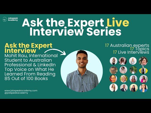 Ask the Expert, Mohit, international Student to LinkedIn top Voice