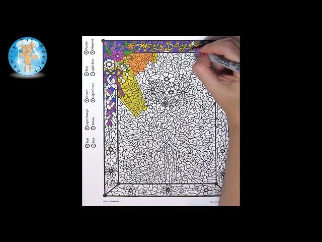 Mindware Color Counts Celebrations Coloring Book Sample Page Review - Family Toy Report