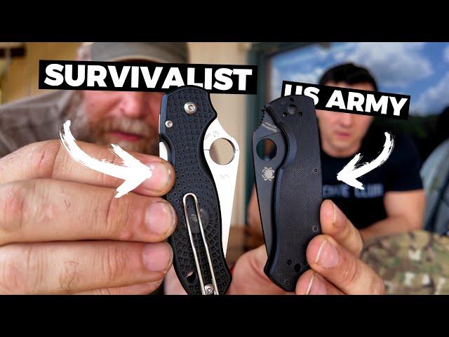 Survival Expert VS Army Veteran | What Knives Do They Carry?
