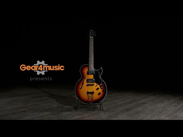 San Diego Semi Acoustic Guitar by Gear4music, Sunburst | Gear4music demo