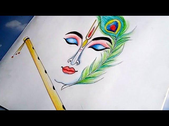 Krishna's unique sketch for beginners #sketch #shorts #trending || Easy art channel