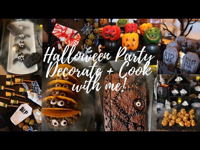 DECORATE WITH ME // HALLOWEEN PARTY RECIPES, DECOR AND SET UP // HOW TO HOST A HALLOWEEN PARTY IDEAS