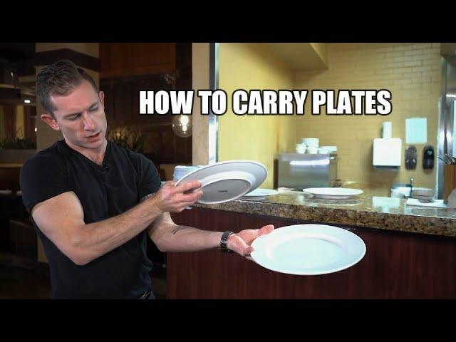 How to carry plates - restaurant server training