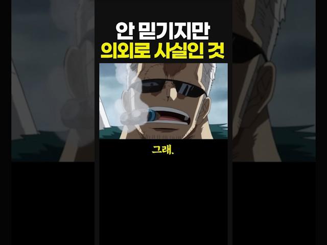 원피스) 안 믿기지만 의외로 사실인 것