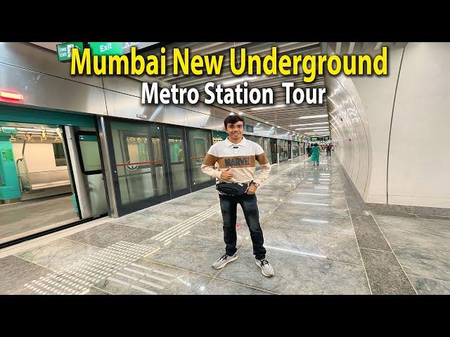 Mumbai New Underground Metro Station Tour | BKC Metro Station