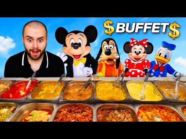 Disney adult eats a whole $60 buffet (with mickey)