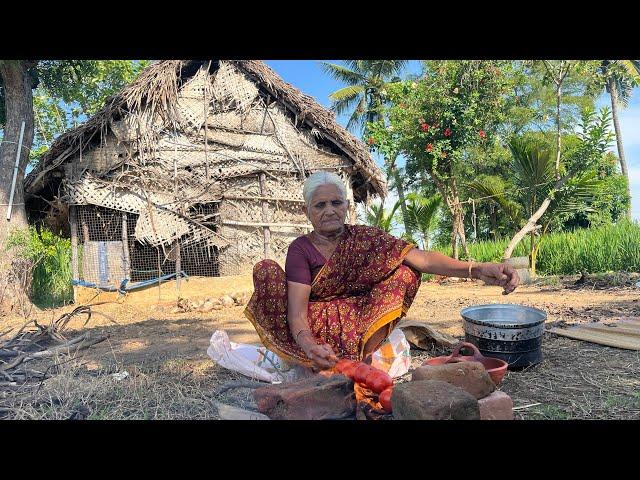 Morning breakfast //  South Indian Village life || Roasted Tomato chutney