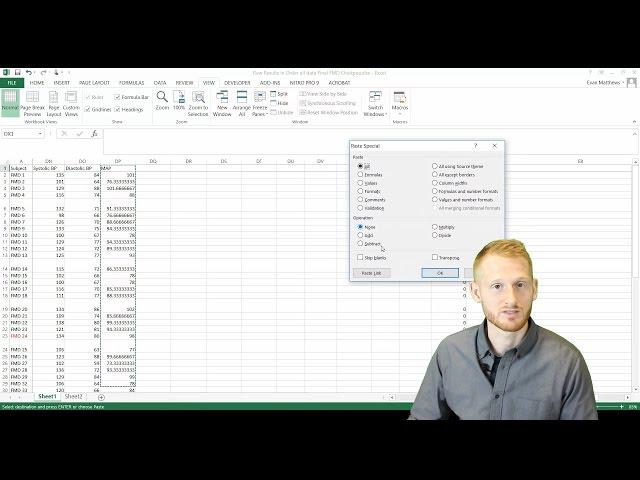 Paste Special Values in Excel