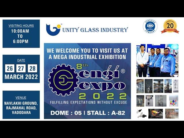 UNITY GLASS INDUSTRY | ENGIEXPO 2022 | BOROSILICATE GLASSWARE | MANUFACTURER & SUPPLIER IN VADODARA