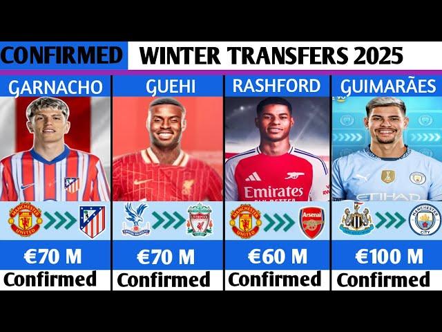 NEW CONFIRMED TRANSFERS & RUMOURS WINTER 2025GARNACHO TO A.MADRID,RASHFORD TO ARSENAL