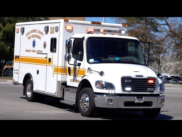 Anne Arundel County Fire Department Medic 33 Responding (*Airhorn*)