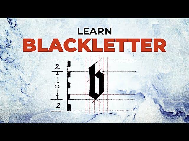 EASY Gothic Calligraphy Alphabet Tutorial - Learn Blackletter