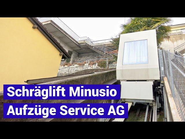 Aufzüge Service AG Schrägaufzug in Minusio - kleine Standseilbahn - funicolare