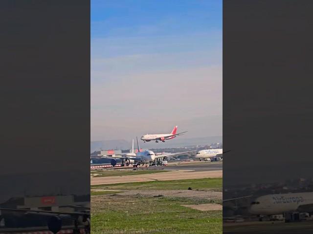 Avianca airplane landing in Madrid #madrid #shorts #travel #short #airplane #avianca
