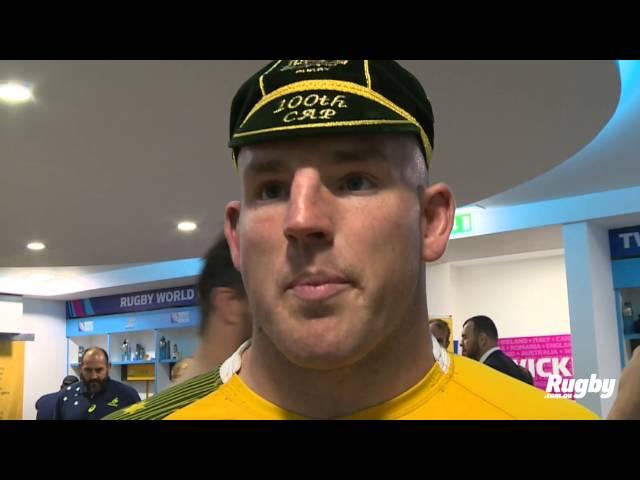 Wallabies: Stephen Moore after his 100th Test!