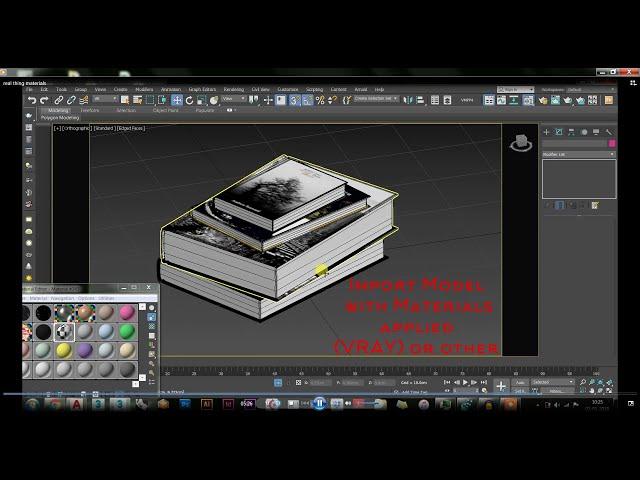 Object Import 3ds max with material applied