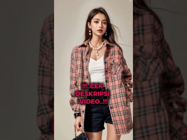 Kemeja Flanel Wanita #kemejaflanel #kemejawanita #ootd #shorts